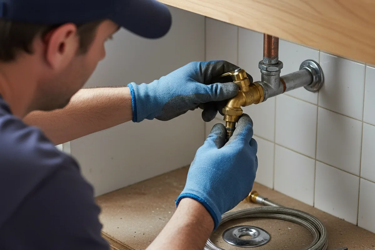 Shutoff valve and fitting work during Emergency Plumbing in McConnells